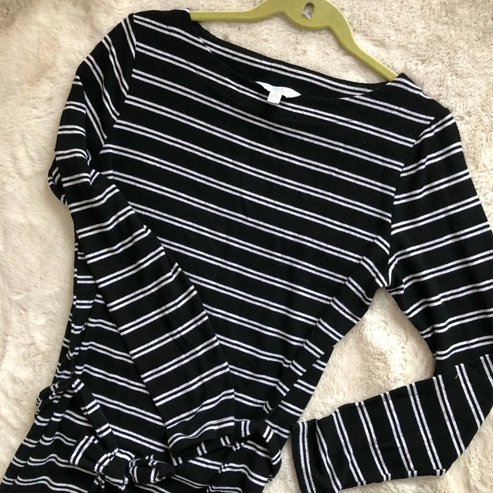 TIME and TRUtm dress midi dress size M black and white color - Picture 2 of 10